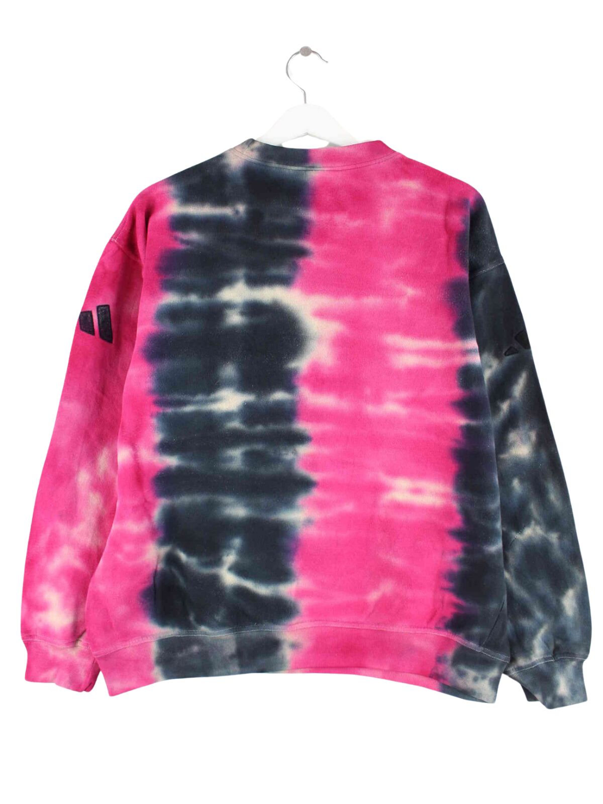 Adidas 90s Vintage Logo Embroidered Tie Dye Sweater Pink XS (back image)