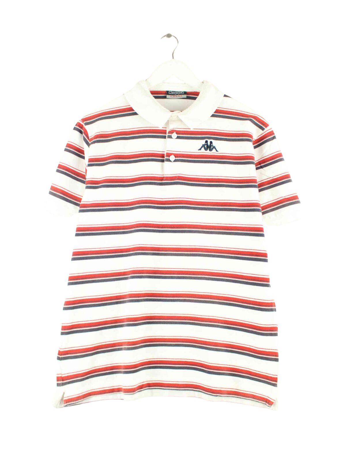 Kappa 00s Striped Polo Weiß L (front image)