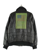 Vintage 80s U.S. Navy Korean Bomber Jacke Schwarz M (back image)