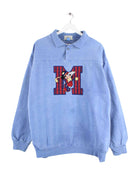 Disney 90s Vintage Mickey Mouse Golf Embroidered Polo Sweater Blau XL (front image)