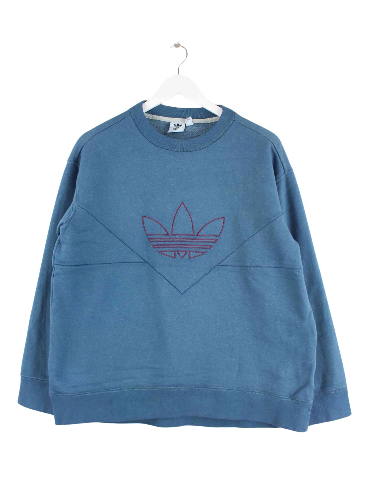 Adidas Damen Trefoil Embroidered Sweater Blau M (front image)