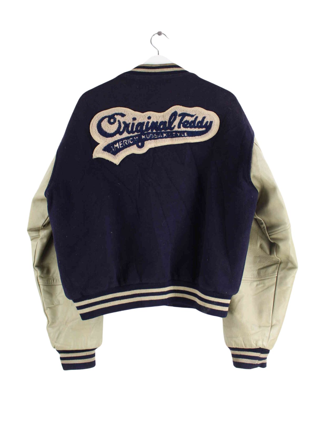 Kudsak Champs Leder College Jacke Blau L (back image)