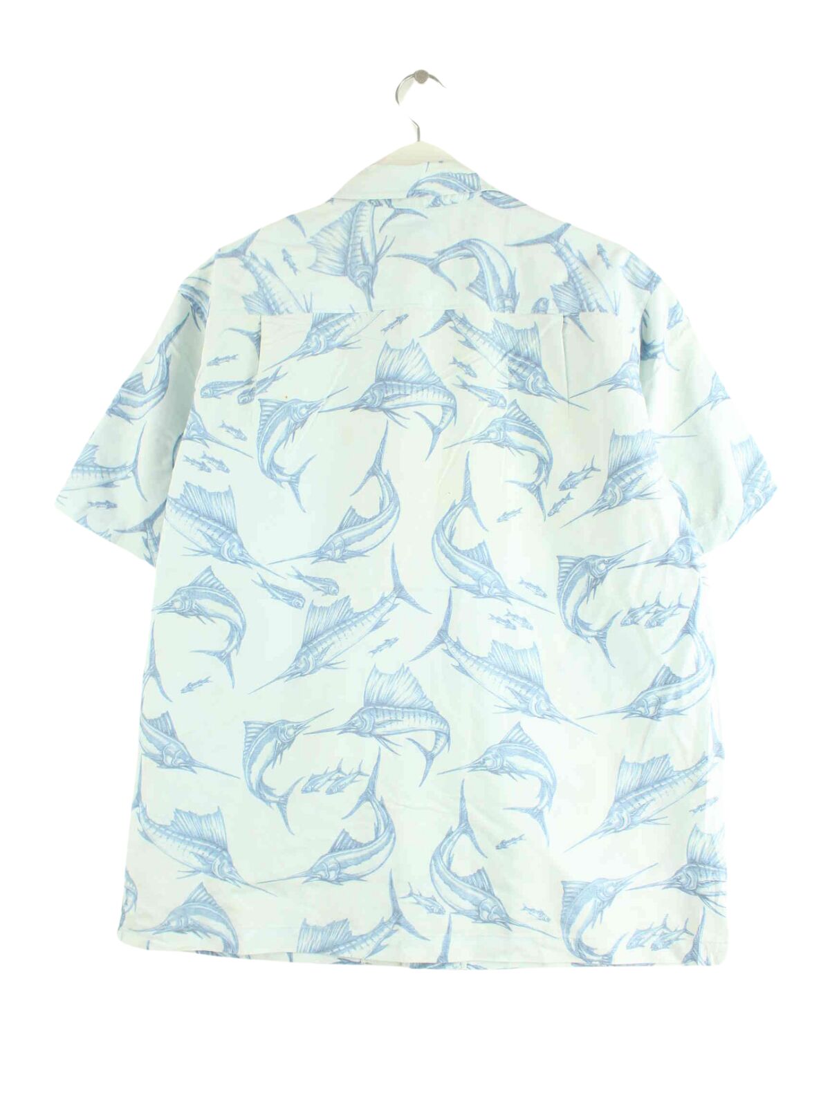 Vintage Sailfish Pattern Hawaii Hemd Blau M (back image)