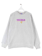 Majestic 90s Vintage Minnesota Vikings Embroidered Sweater Grau L (front image)