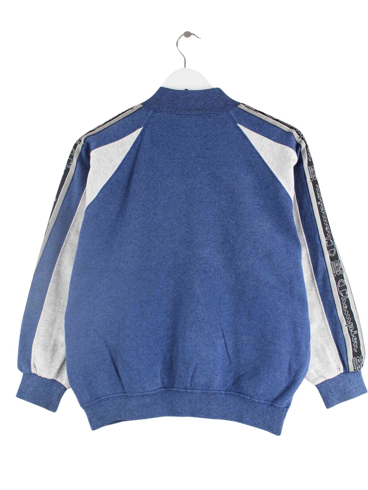 Champion Damen 00s Embroidered Half Zip Sweater Blau XS (back image)