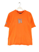 Quiksilver 90s Vintage 31 Print T-Shirt Orange M (front image)