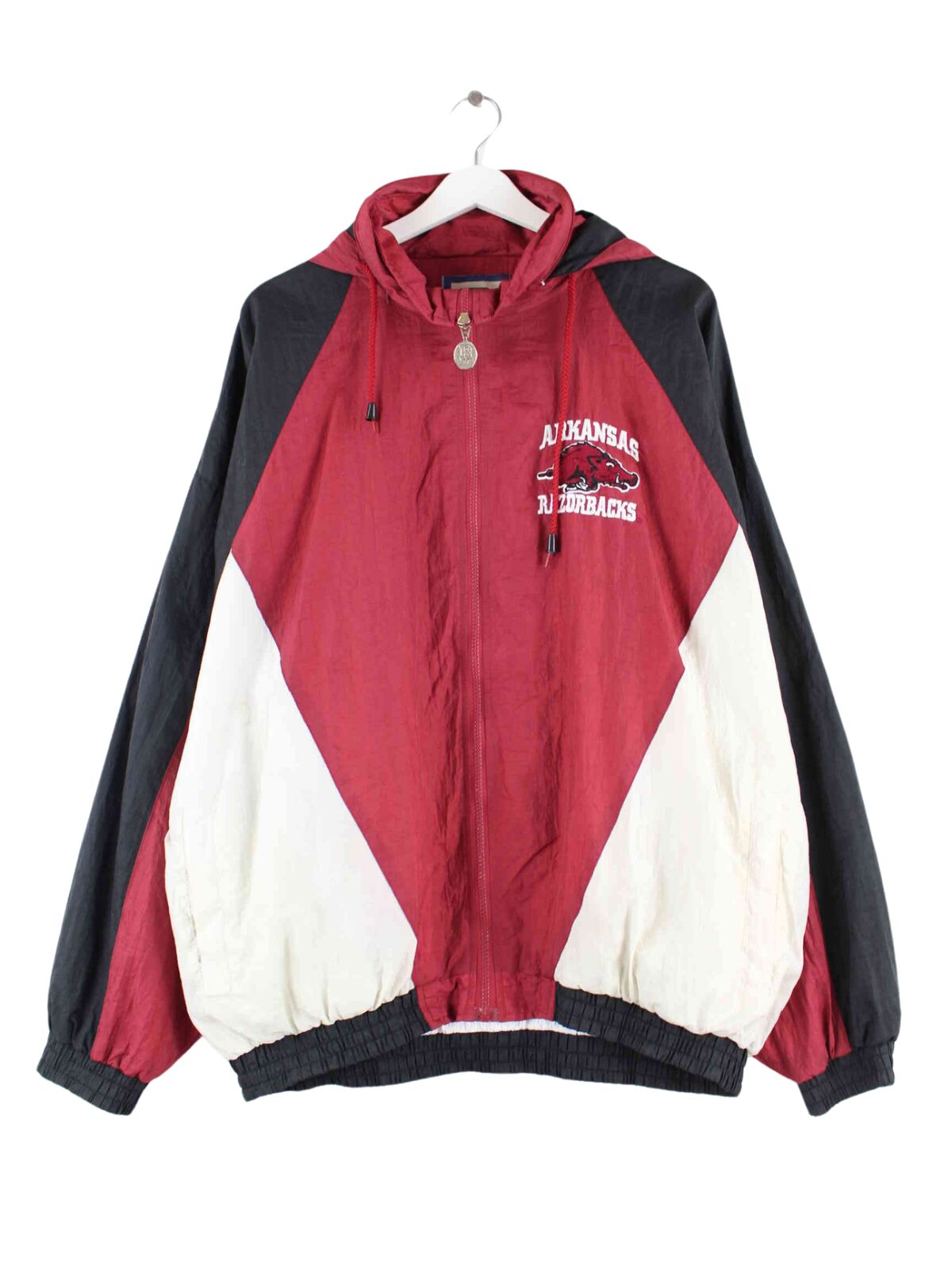 Vintage 90s Vintage Arkansas Razorbacks Embroidered Jacke Rot L (front image)