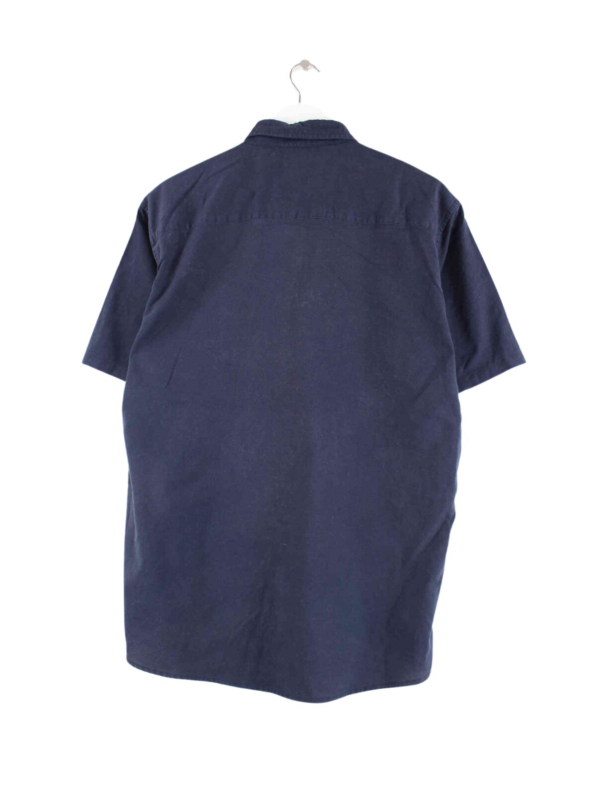 Tommy Hilfiger 00s Kurzarm Hemd Blau XL (back image)