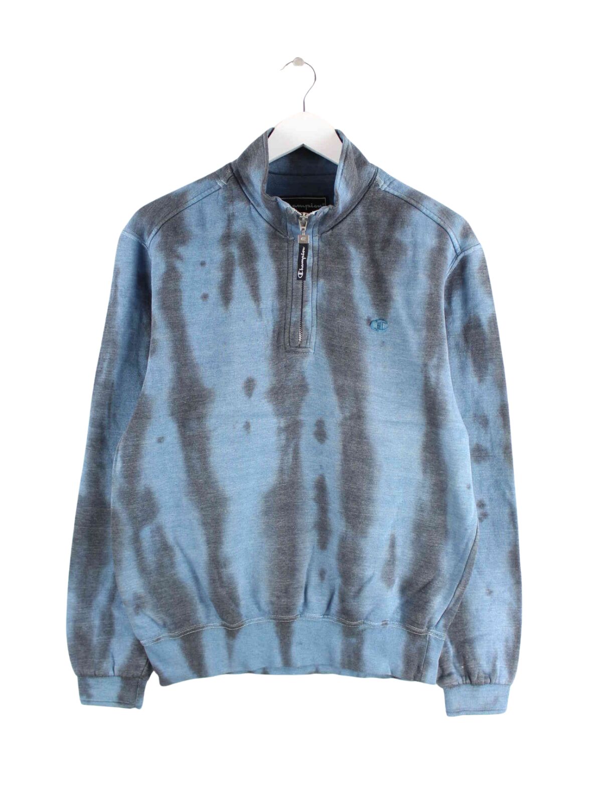 Champion Half Zip Tie Dye Sweater Blau S (front image)