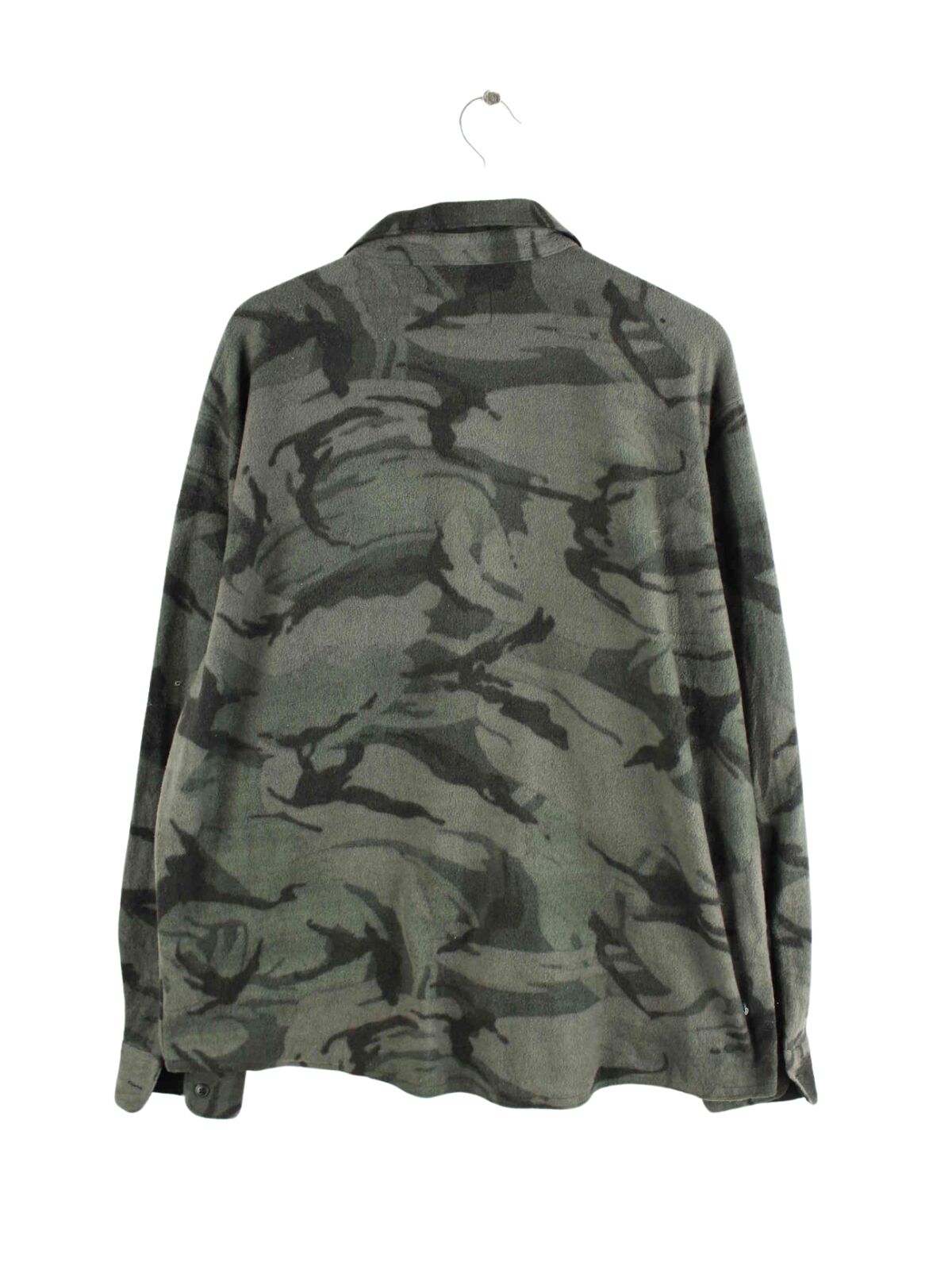 Wrangler y2k Fleece Camo Pattern Hemd Grau XL (back image)