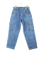 Fubu y2k Embroidered Carpenter Jeans Blau W30 L32 (front image)