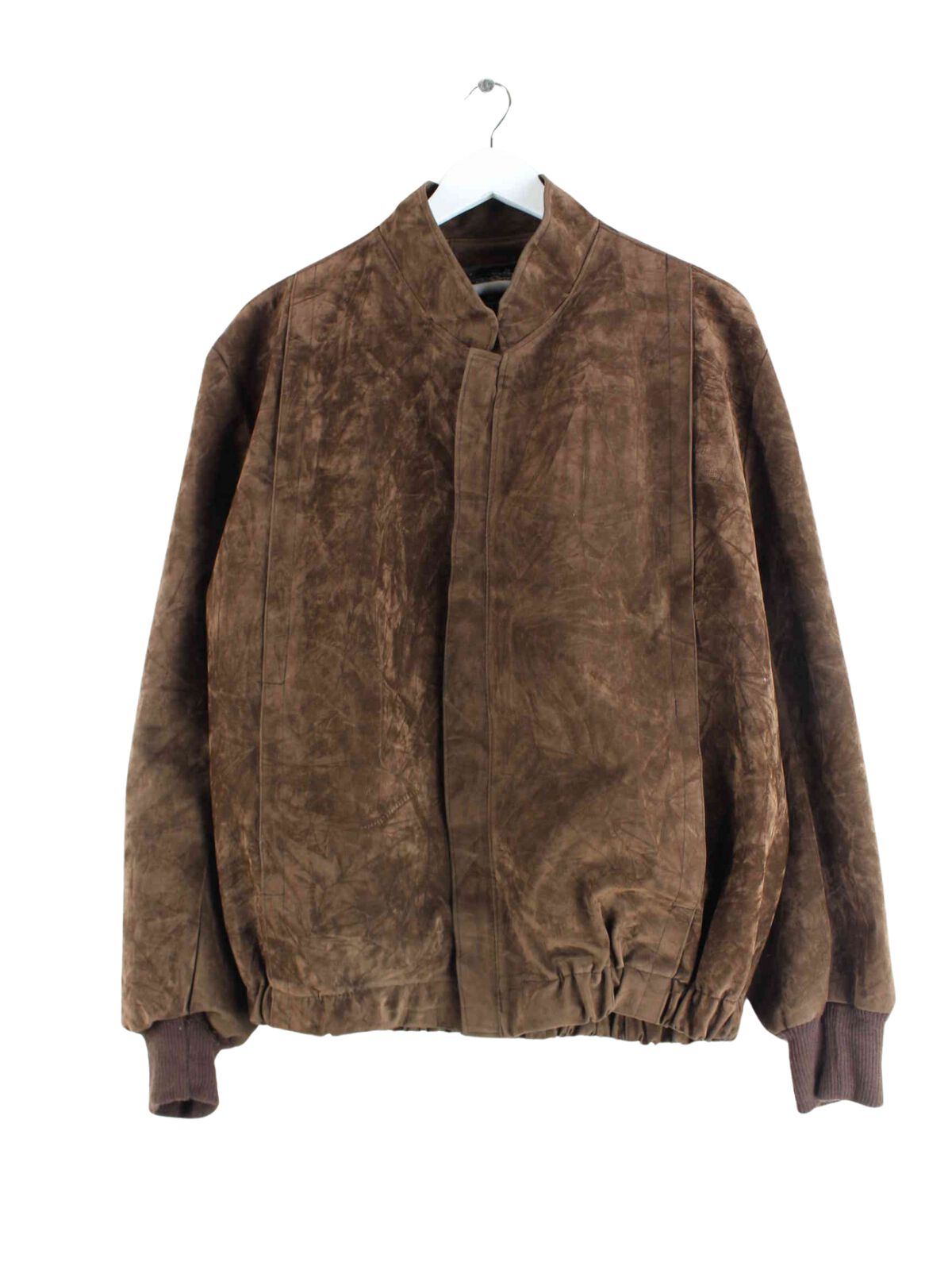 Vintage y2k Suede Leder Jacke Braun M (front image)