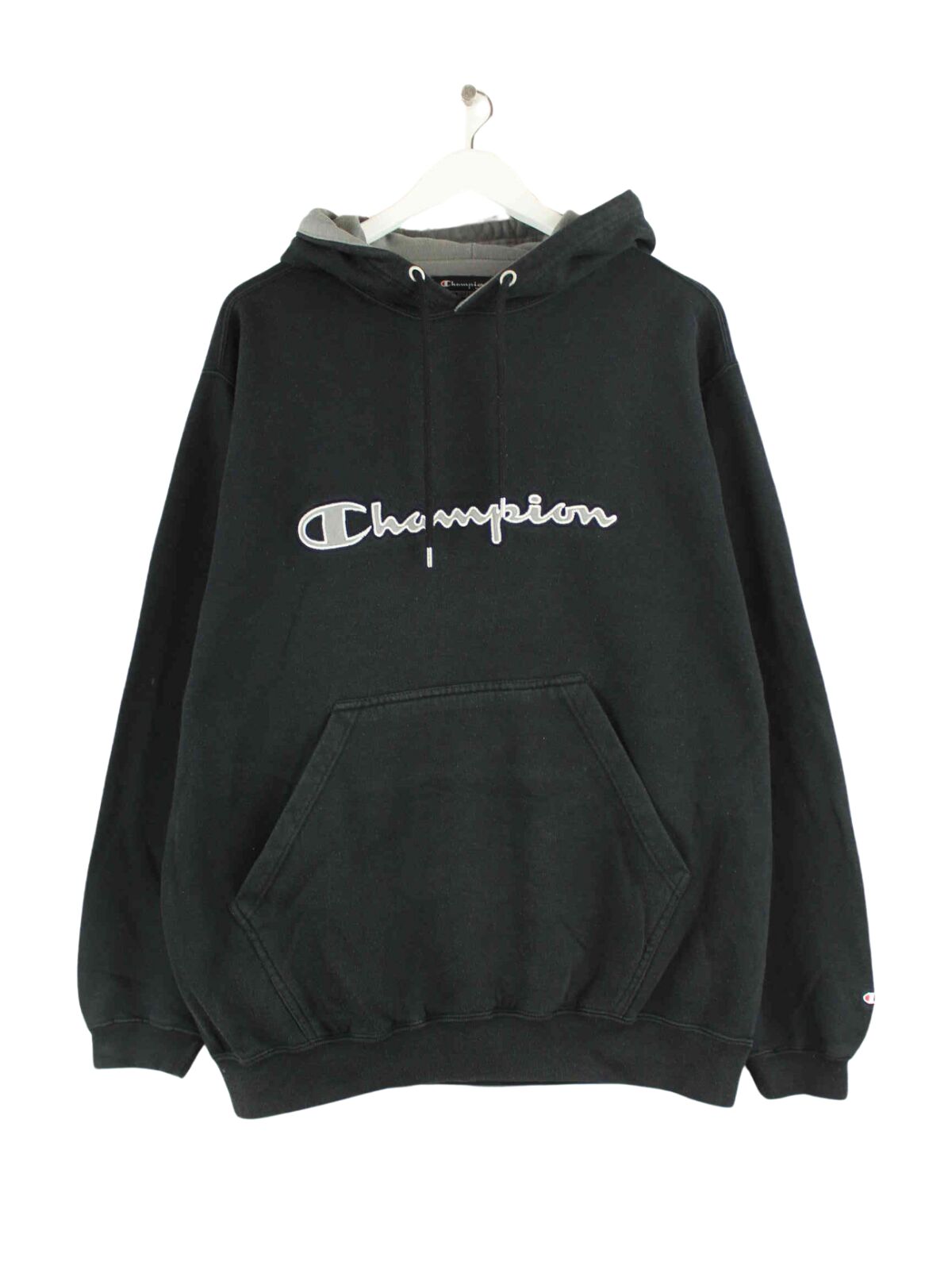 Champion y2k Embroidered Hoodie Schwarz L (front image)