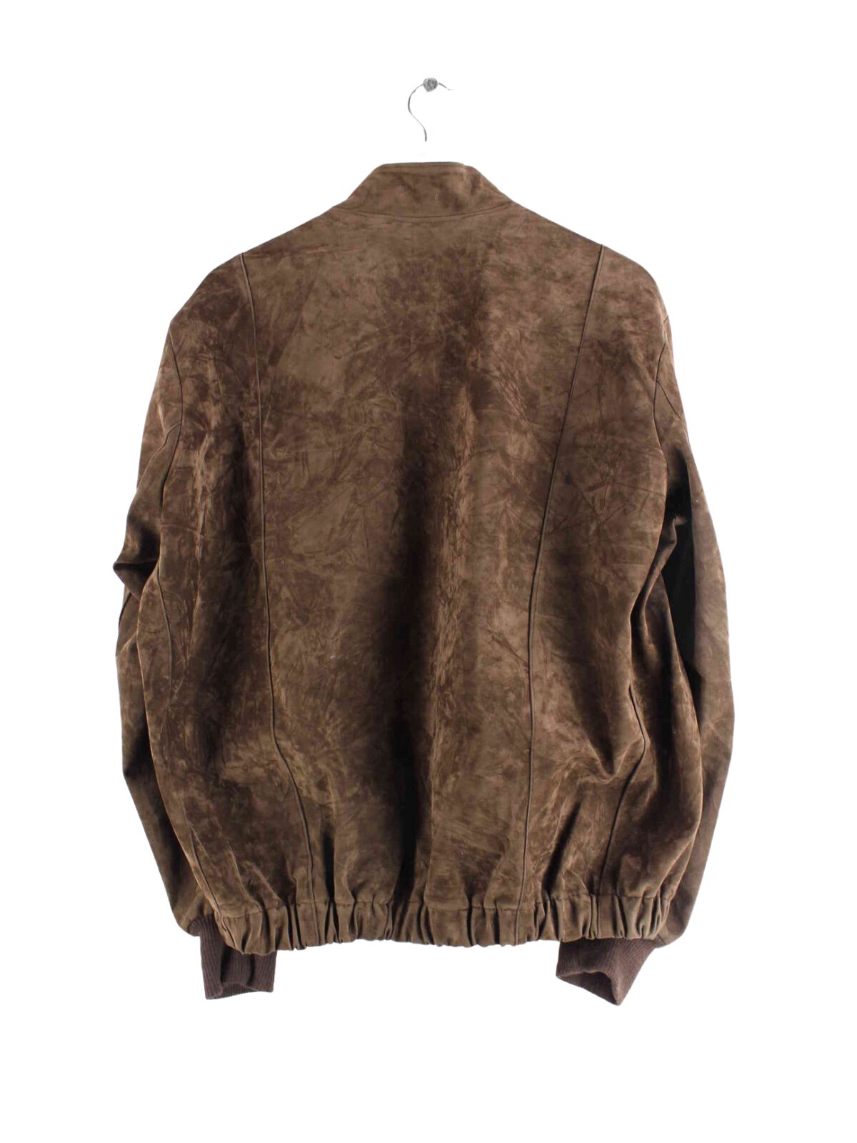 Vintage y2k Suede Leder Jacke Braun M (back image)