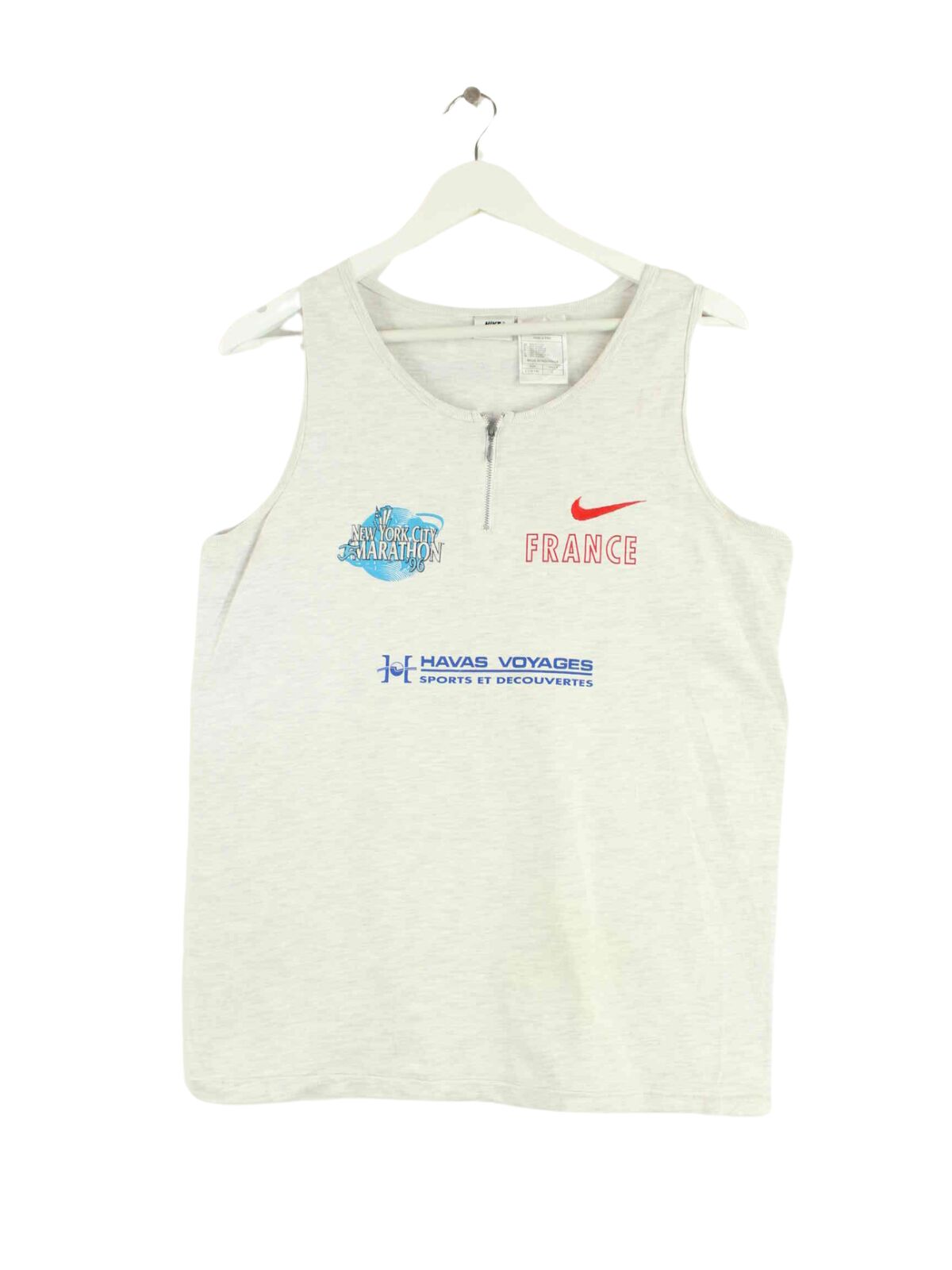 Nike 1996 New York Marathon Half Zip Tank Top Grau L (front image)
