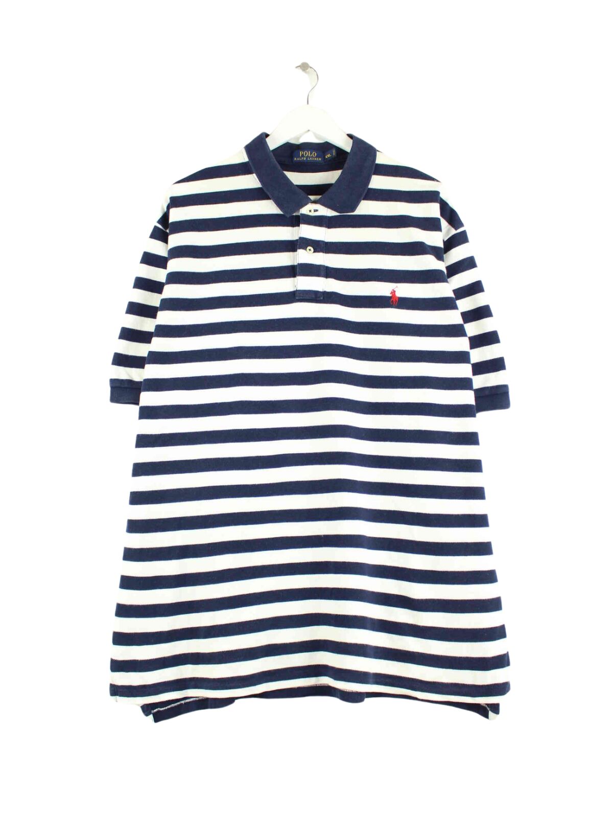 Ralph Lauren Striped Polo Blau XXL (front image)