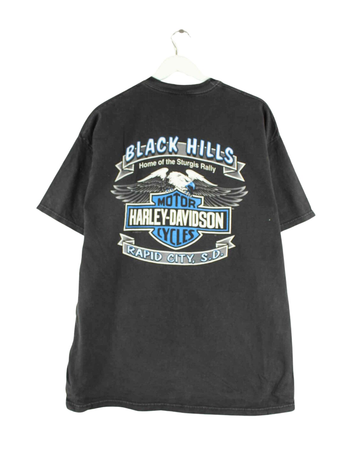 Harley Davidson 2000 Vintage Rapid City Print T-Shirt Schwarz XL (back image)