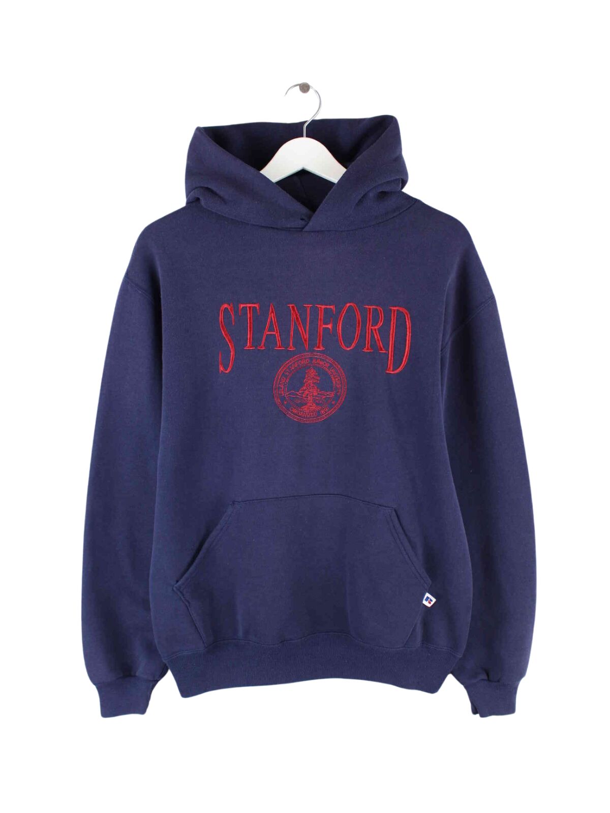 Russell Athletic 90s Vintage Stanford Embroidered Hoodie Blau M (front image)