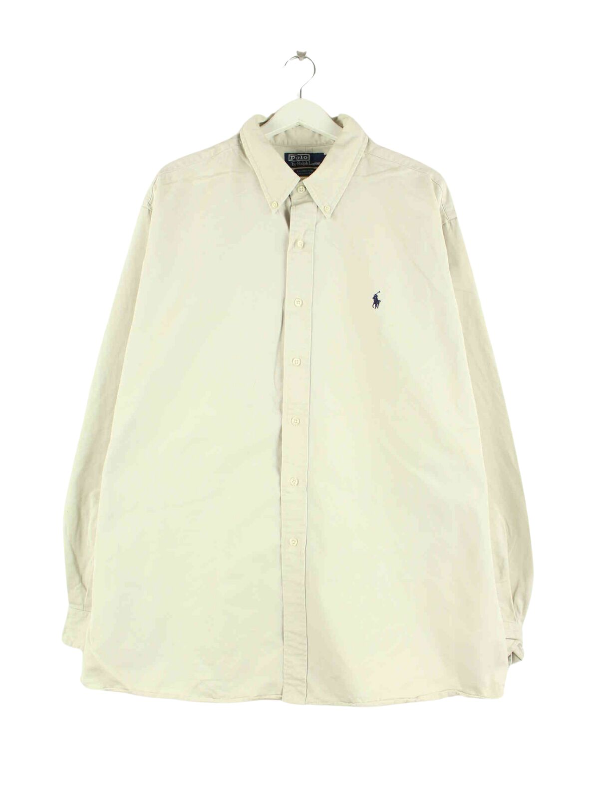 Ralph Lauren 90s Vintage Ellington Hemd Beige XXL (front image)