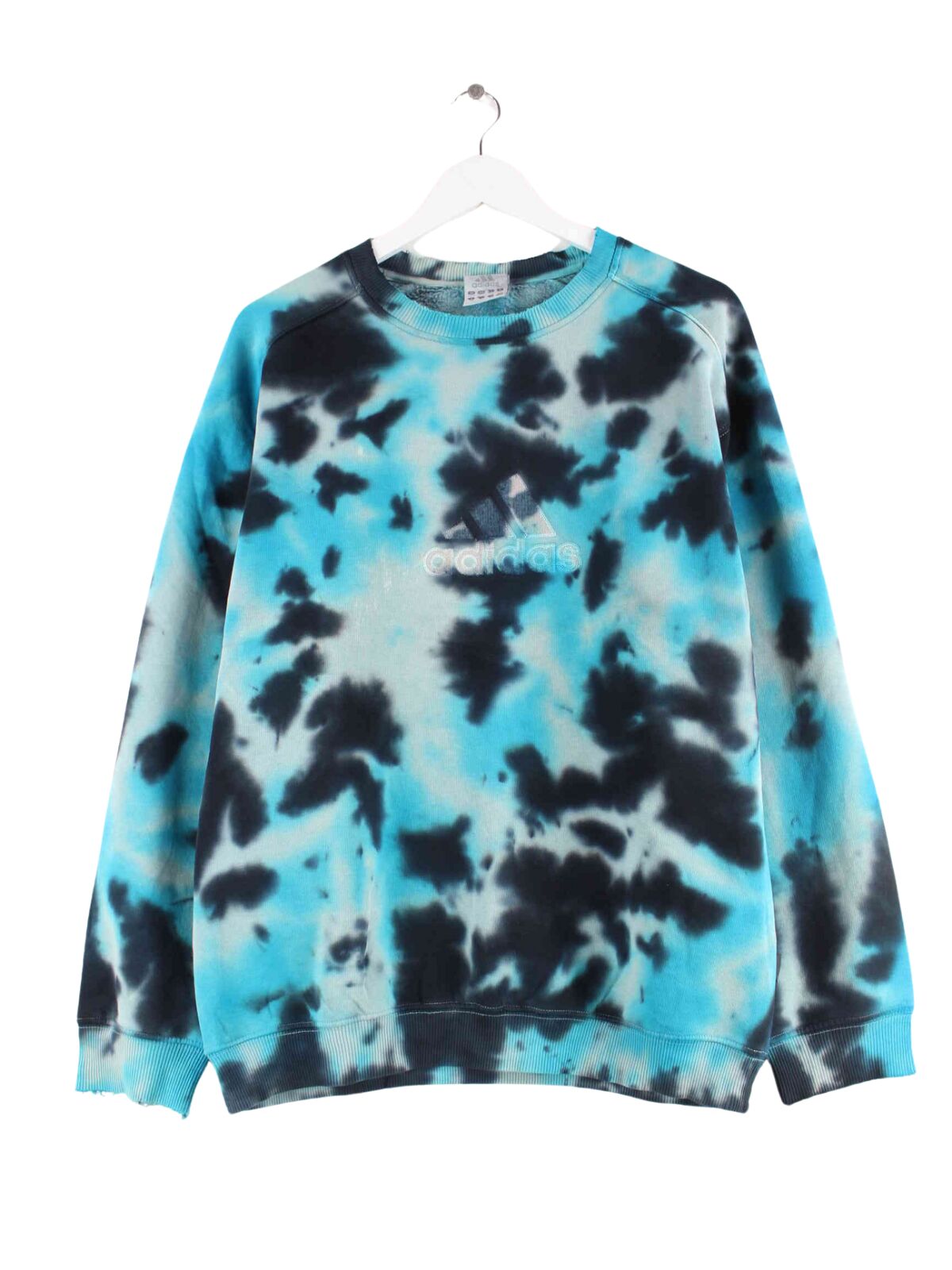 Adidas y2k Embroidered Tie Dye Sweater Blau L (front image)