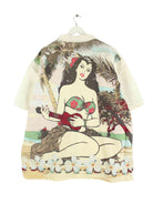 Old Navy 90s Vintage Print Hawaii Hemd Weiß XL (back image)