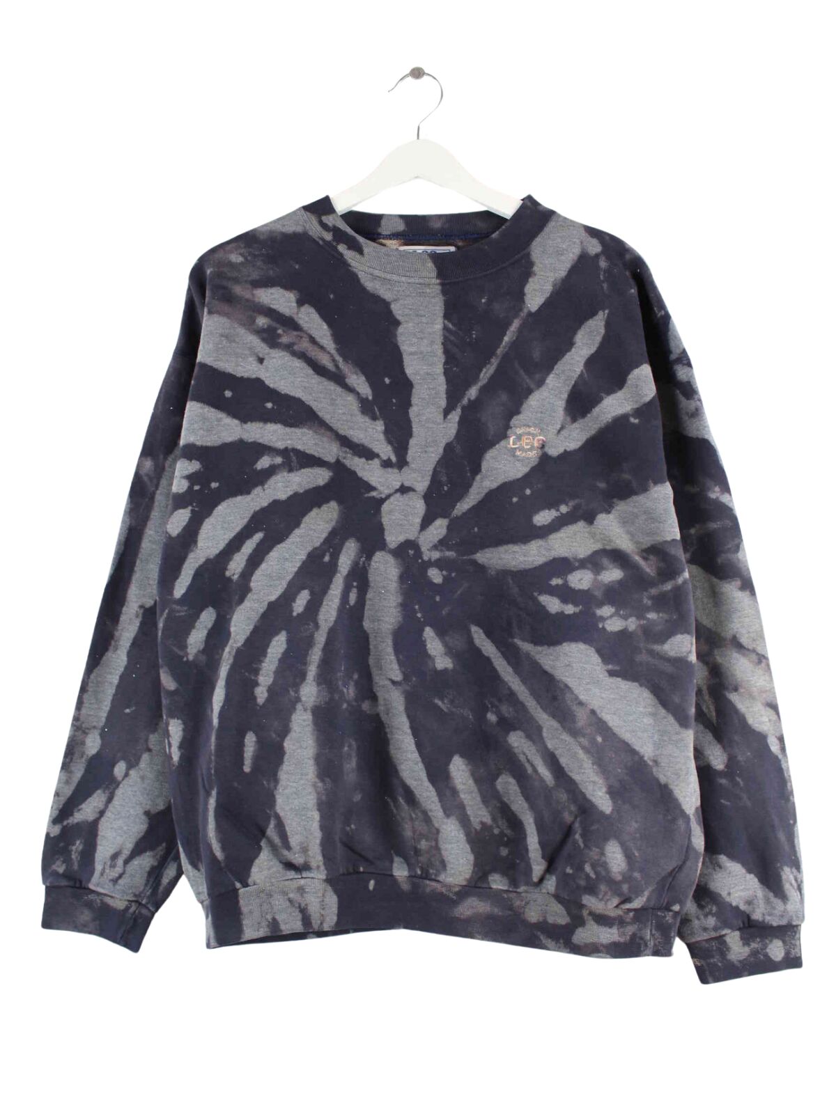 Lee 90s Vintage Embroidered Tie Dye Sweater Grau M (front image)