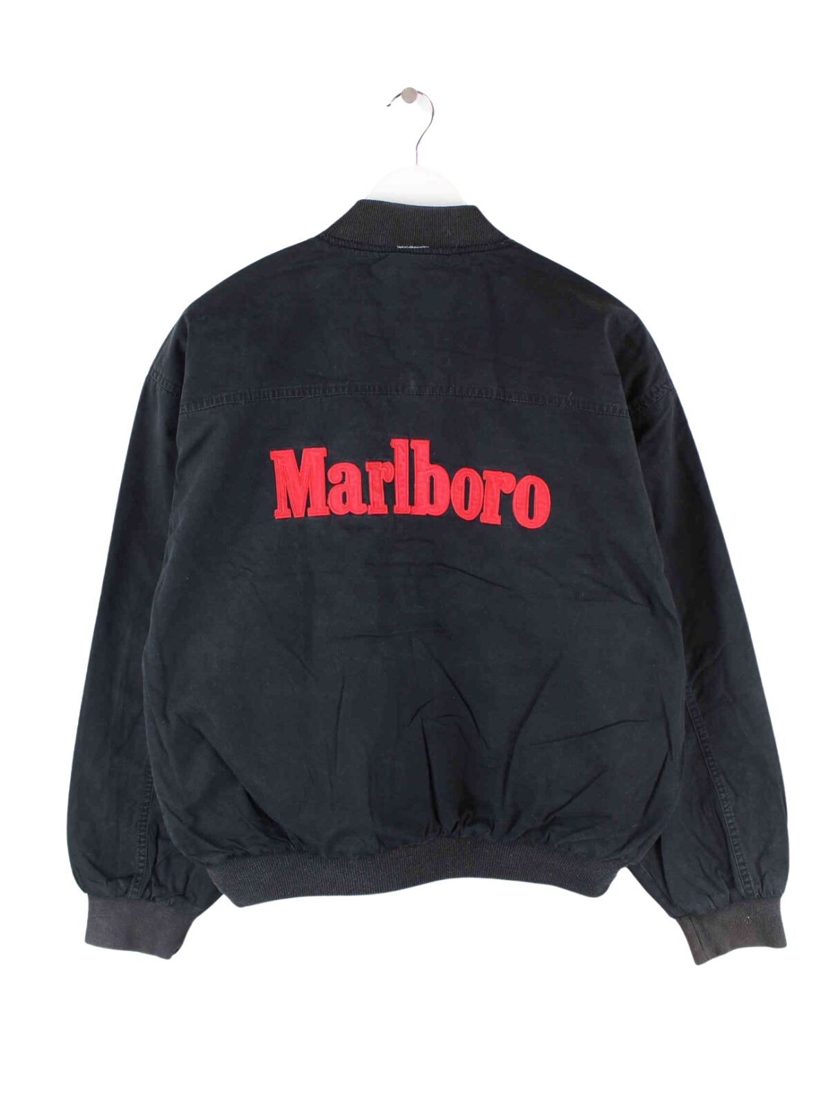 Vintage 90s Marlboro Wende Jacke Schwarz M (front image)