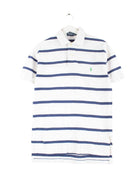 Ralph Lauren 90s Vintage Striped Polo Blau S (front image)