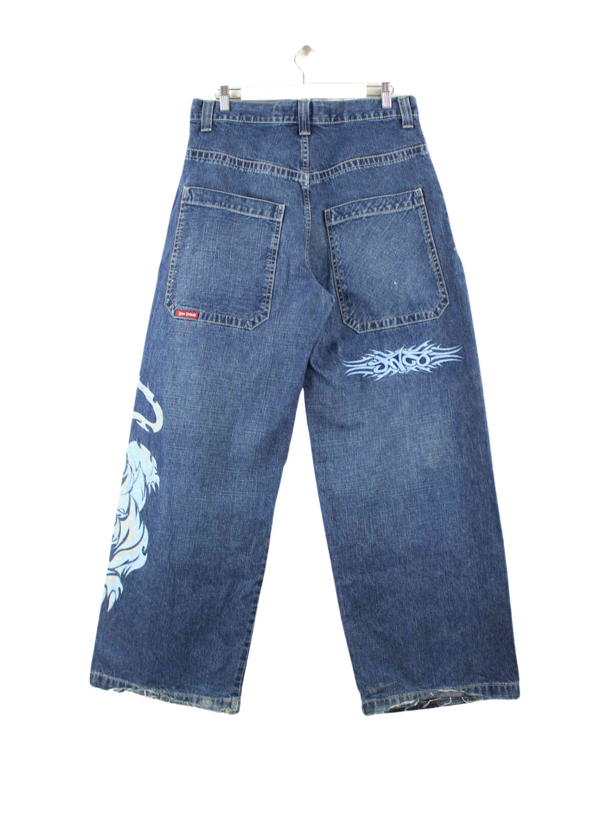 JNCO y2k Carpenter Dragon Embroidered Jeans Blau W34 L32 (back image)