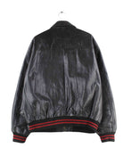 Skipper 90s Vintage Leder College Jacke Schwarz XXL (back image)