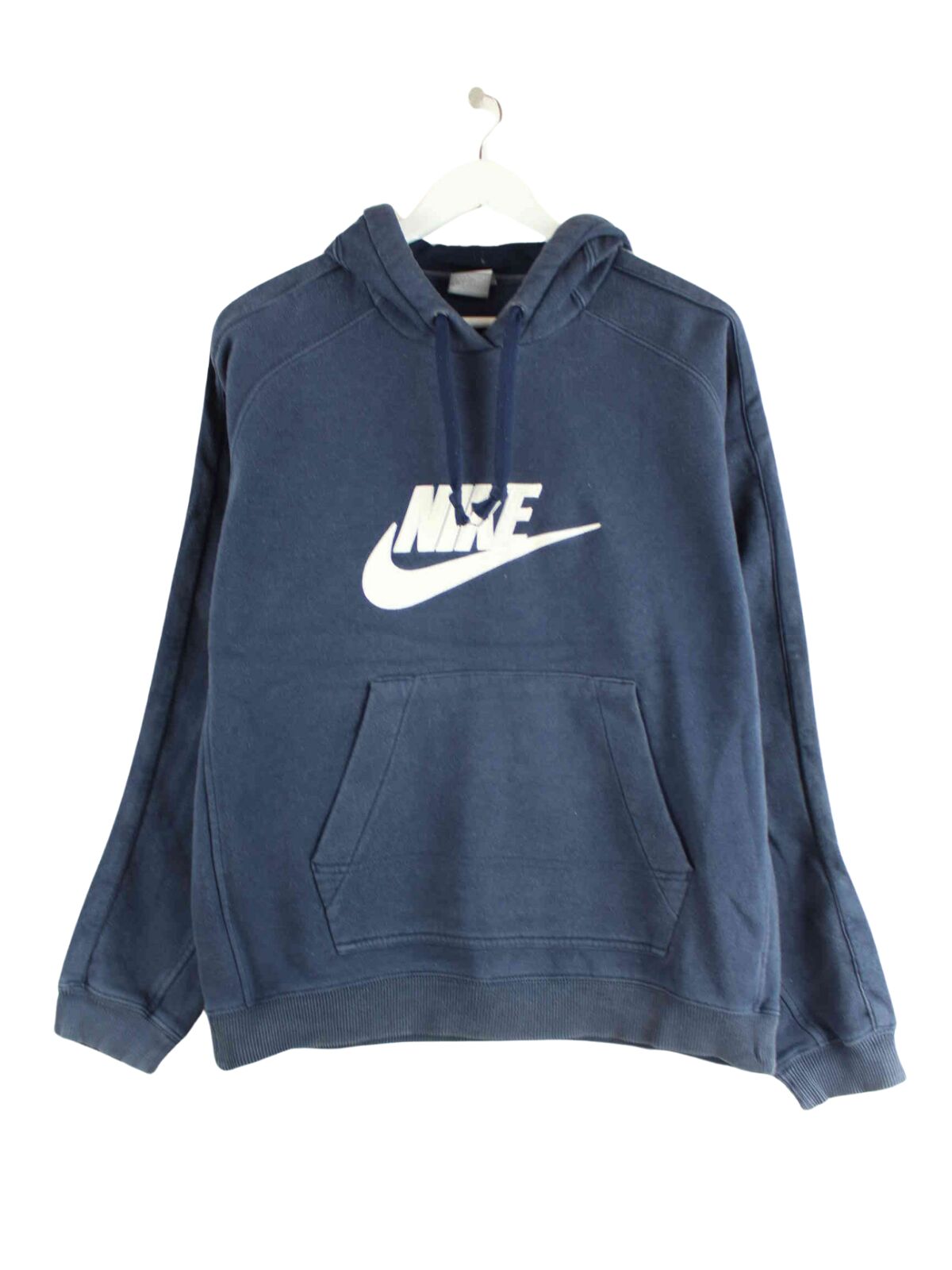 Nike 00s Big Logo Embroidered Hoodie Blau M (front image)