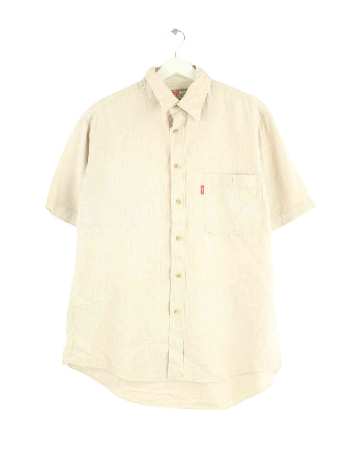 Levi's 90s Vintage Kurzarm Hemd Beige L (front image)