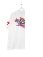 Vintage 90s Scuba Dive Print T-Shirt Weiß XXL (back image)