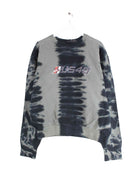 Vintage y2k Embroidered Tie Die Sweater Grau M (front image)