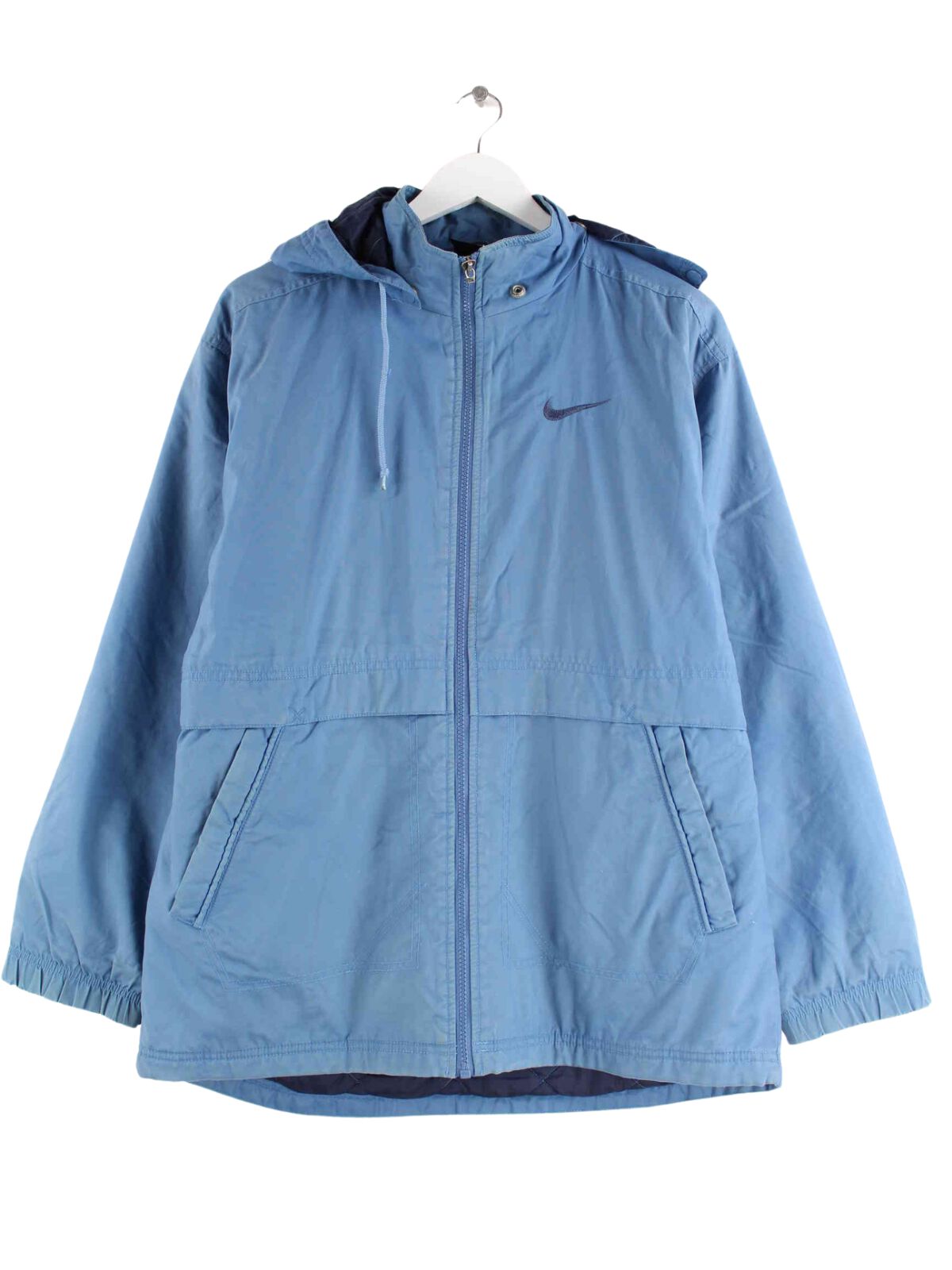 Nike 90s Vintage Center Swoosh Embroidered Jacke Blau L (front image)