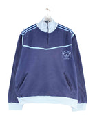 Adidas 70s Vintage Print Half Zip Sweater Blau M (front image)