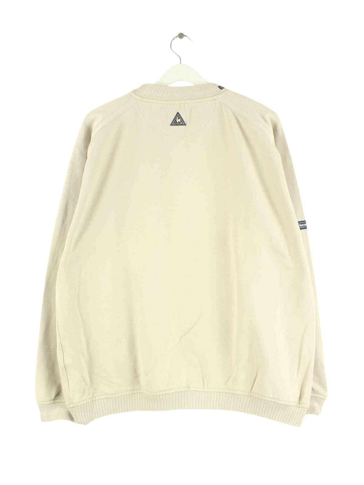 Le Coq Sportif 90s Vintage Embroidered Sweater Beige L (back image)