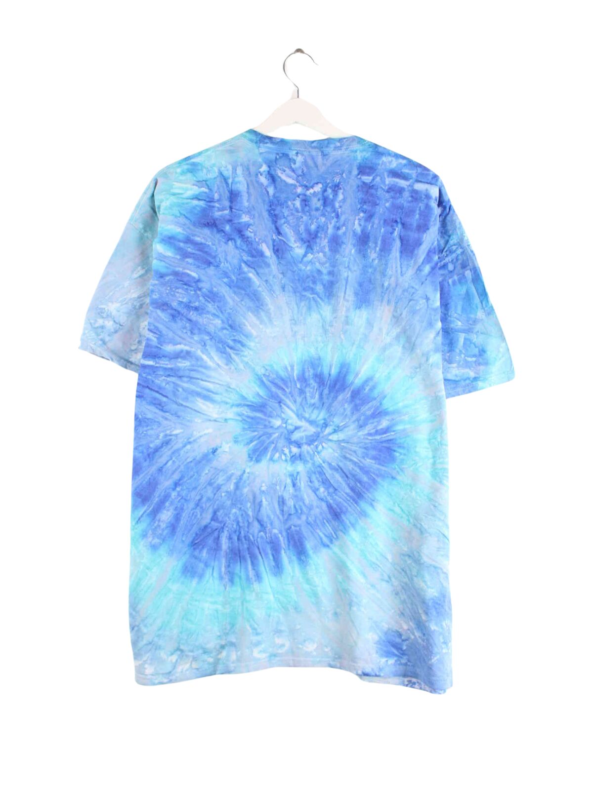 Vintage y2k Print Tie Dye T-Shirt Blau XXL (back image)