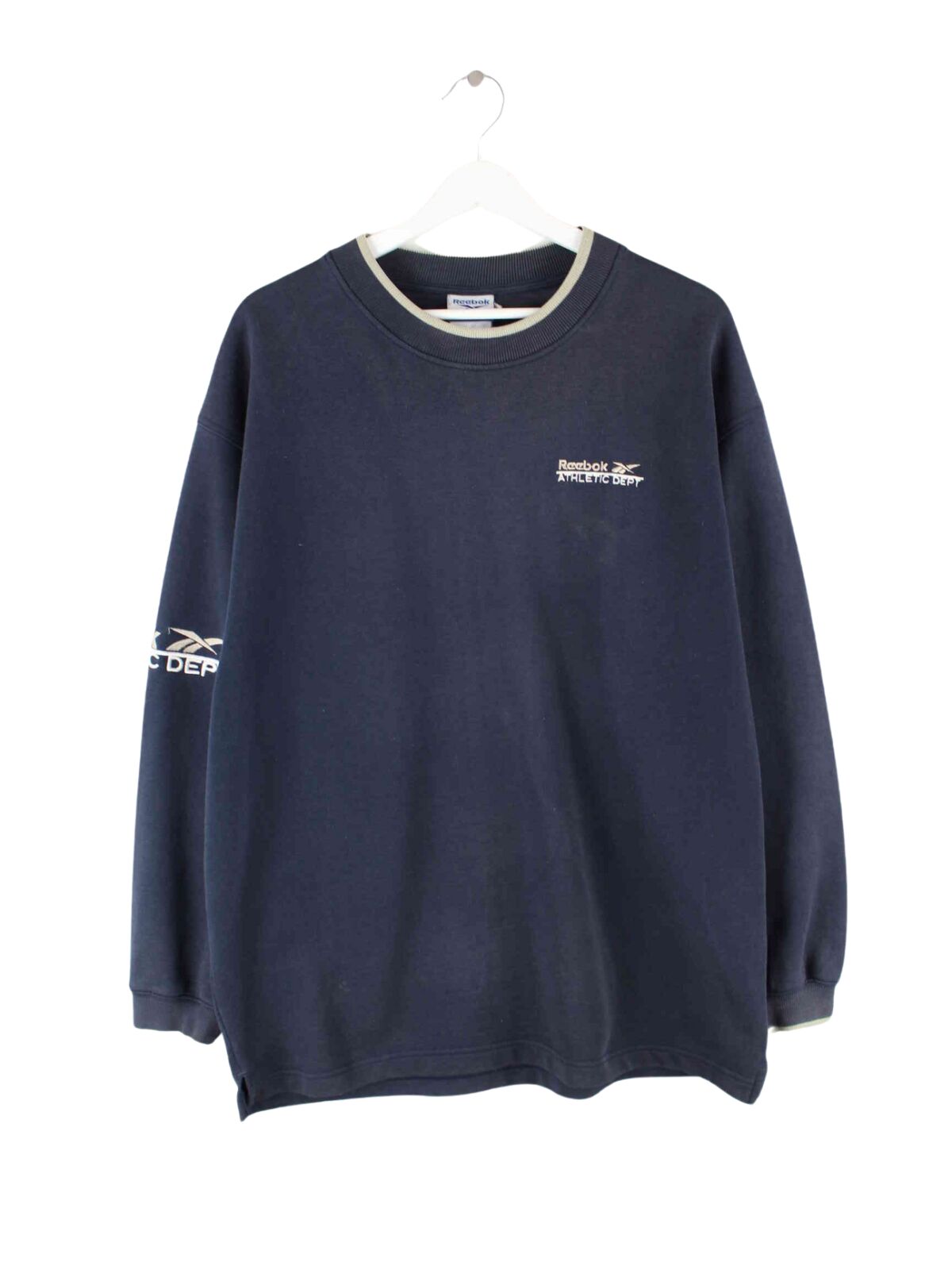 Reebok 90s Vintage Sweater Blau XL (front image)