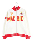 Vintage 80s Madrid Sweatjacke Beige M (front image)