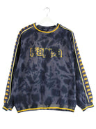 Kappa 90s Vintage Embroidered Tie Dye Sweater Grau M (front image)