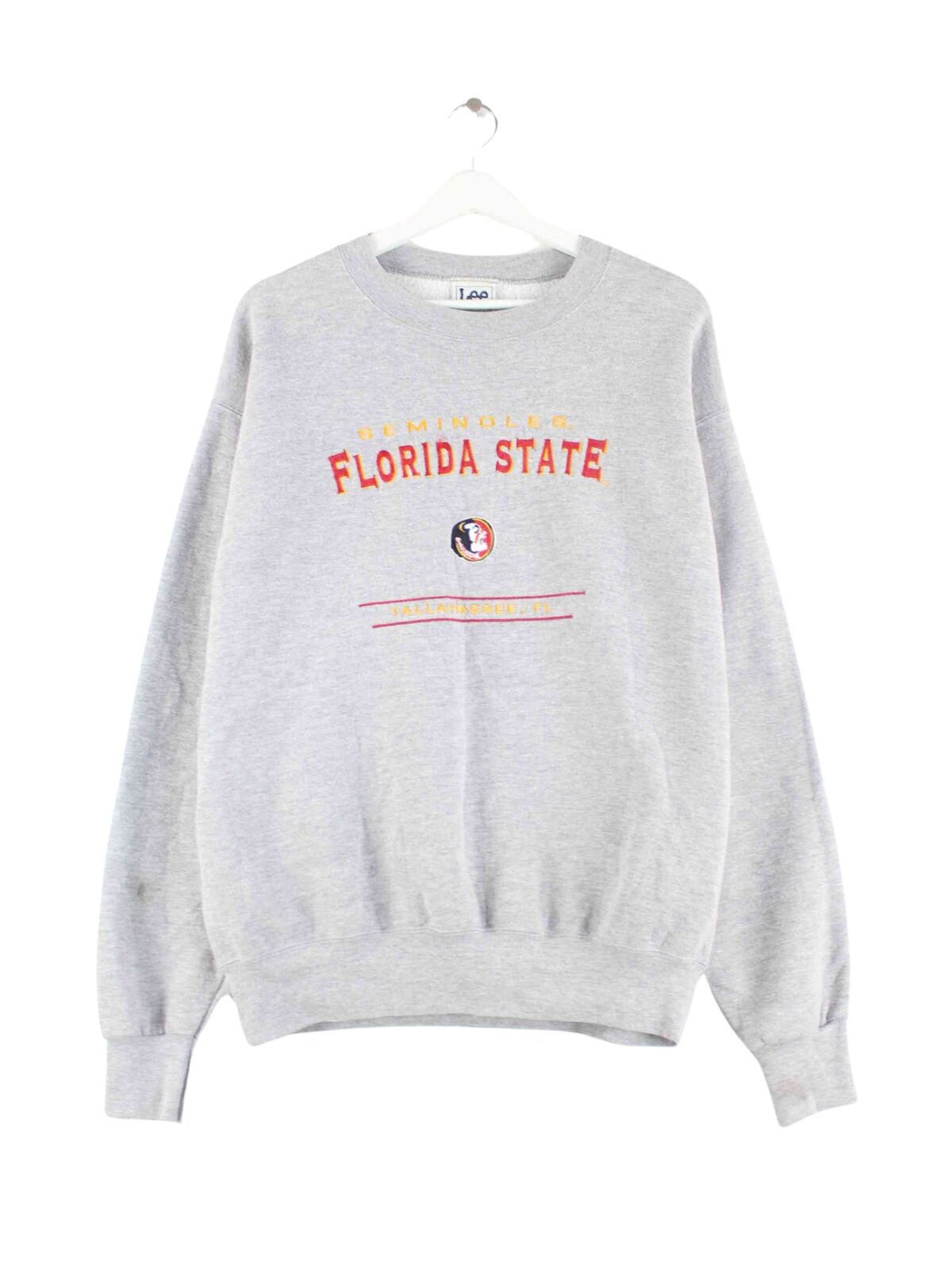 Lee 90s Vintage Florida State Embroidered Sweater Grau M (front image)