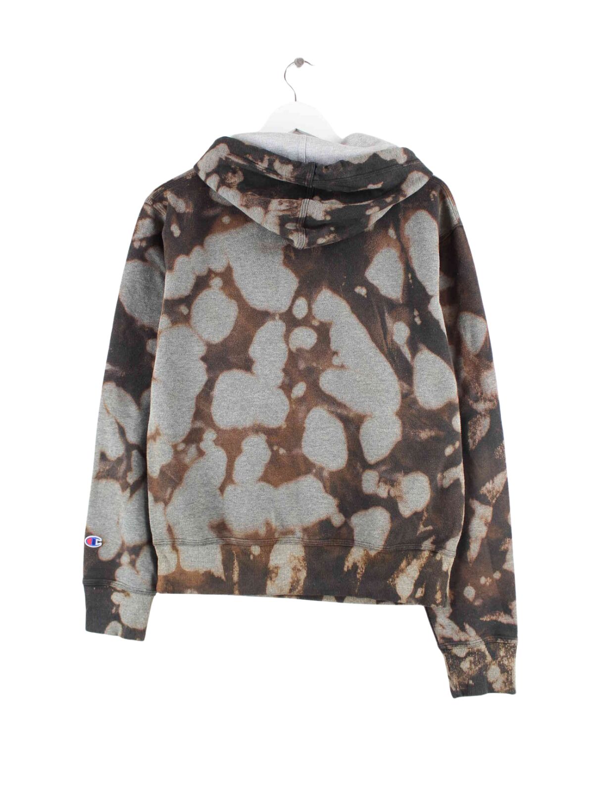 Champion Embroidered Tie Dye Hoodie Grau S (back image)