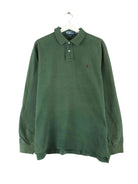 Ralph Lauren 90s Vintage Langarm Polo Grün L (front image)