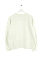 Nike 90s Vintage Embroidered Big Swoosh Sweater Beige L (back image)