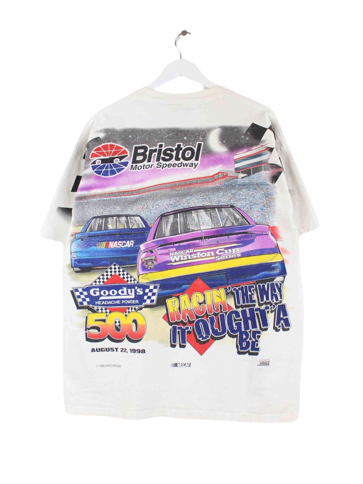 Chase 1998 Vintage Nascar Print T-Shirt Weiß L (back image)