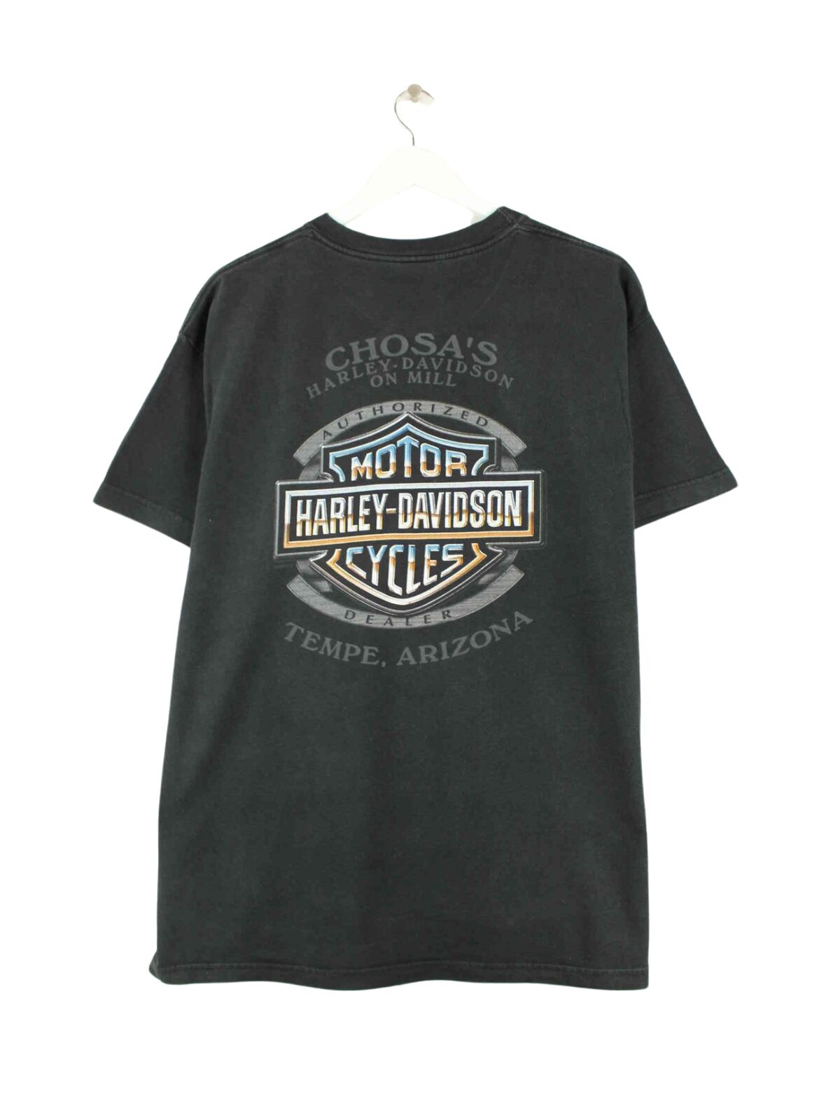 Harley Davidson y2k Tempe Arizona Print T-Shirt Schwarz L (back image)