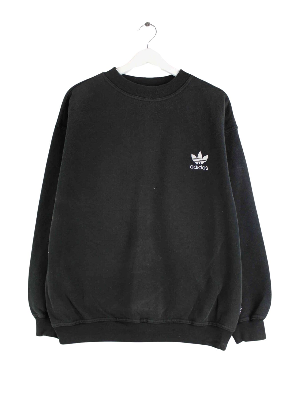 Adidas 80s Vintage Trefoil Embroidered Sweater Schwarz M (front image)