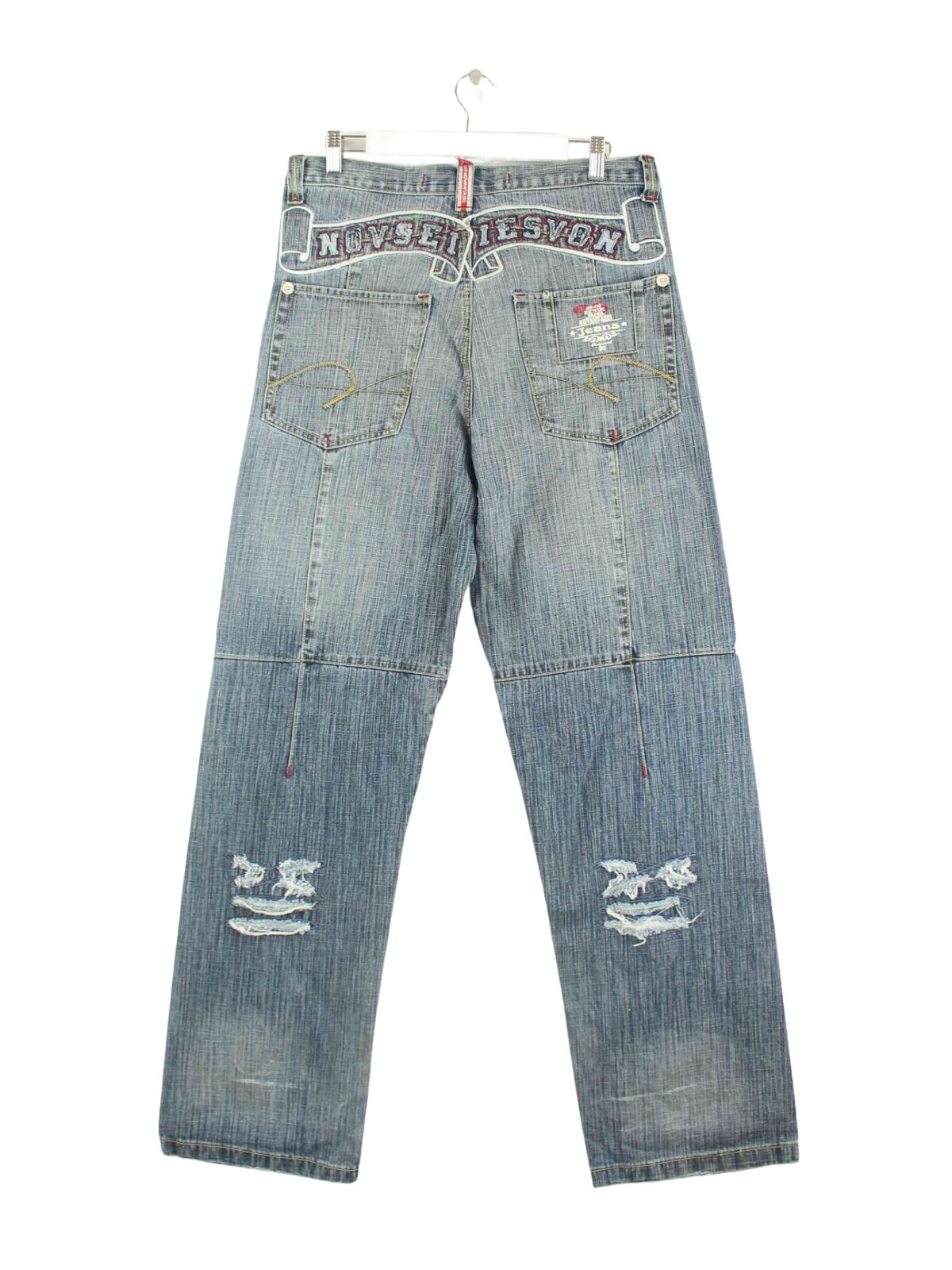 Vintage y2k Embroidered Carpenter Jeans Blau W32 L40 (back image)