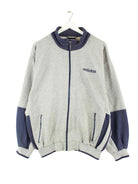 Adidas 80s Vintage Embroidered Sweatjacke Grau L (front image)